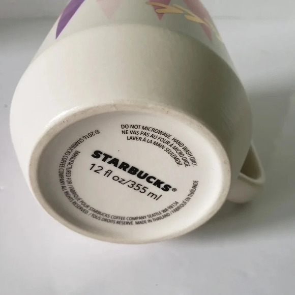 Starbucks  12oz Valentine's Watercolor Hearts and Arrow Coffee Mug. - Picture 5 of 6